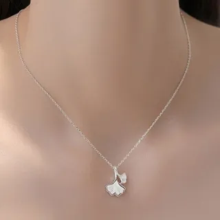 【KT DADA】幸運項鍊 細項鍊 造型項鍊 金項鍊 鎖骨鏈 女生禮物 純銀項鍊 銀杏項鍊 氣質項 