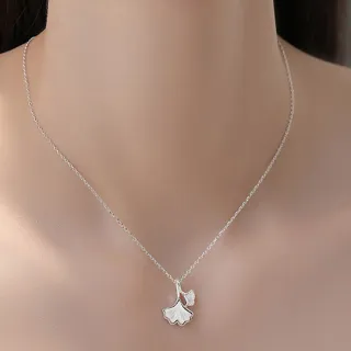 【KT DADA】幸運項鍊 細項鍊 造型項鍊 金項鍊 鎖骨鏈 女生禮物 純銀項鍊 銀杏項鍊 氣質項 