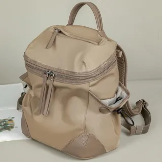 【LEESA】雙11 尼龍後背包\水桶包\水桶後背包\奶茶包包\黑色後背包\防潑水包包\大容量包包\媽媽