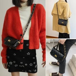 【KT DADA】高階感包包 真皮女包 小香風包包 包包 牛皮小香包 女生側揹包 鏈條包包 手機包 寬背
