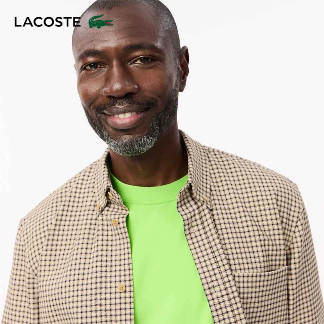 LACOSTE 男裝-Oversize法蘭絨外套式長袖襯衫(