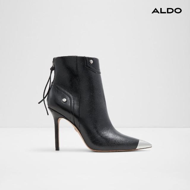 【ALDO】NILITA-經典時尚品味尖頭設計高跟短靴-女靴(黑色)