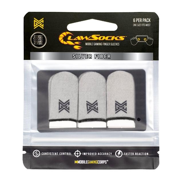 【MGC ClawSocks】MGC ClawSocks 手遊電競遊戲指套-銀纖維-白(6入)