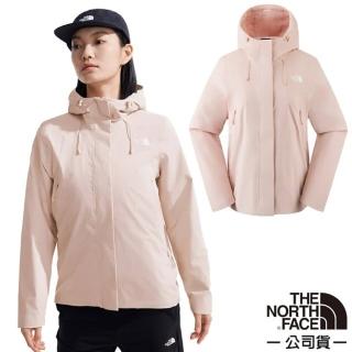 【The North Face】女 TWILIGHT 機能性WINDWALL防風防潑水保暖透氣連帽外套.休閒夾克(89Y2-LK6 柔霧粉)