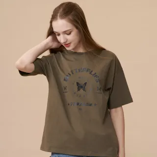 【BLUE WAY】女裝  美式蝴蝶洗舊 落肩 短袖 上衣- ETBOITE箱子