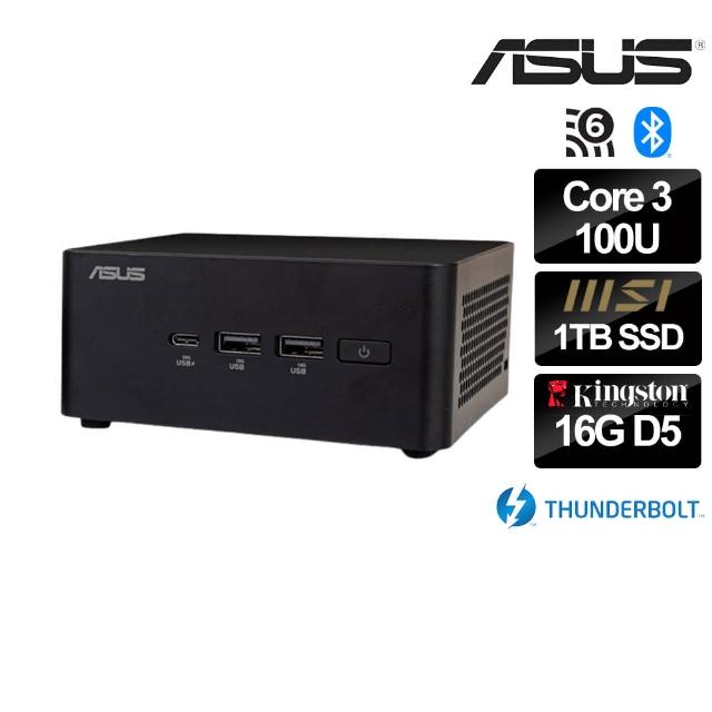 【ASUS 華碩】NUC Core 3 六核 {聯邦絕地斥侯} 迷你電腦(C3-100U/16G D5/1TB_SSD)