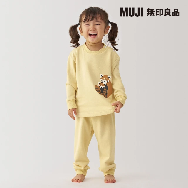 MUJI 無印良品 幼兒動物紋樣裏毛家居睡衣(共2色)