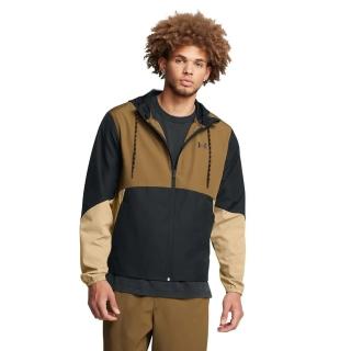 【UNDER ARMOUR】外套 男款 運動外套 風衣外套 LEGACY 黑咖非 1382875-498
