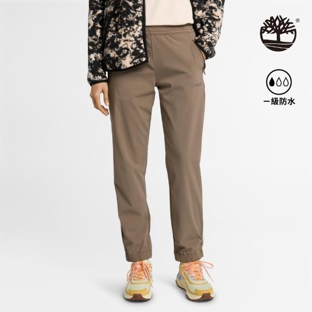 【Timberland】女款咖啡色防潑水彈性休閒長褲(A61Q7BK0)