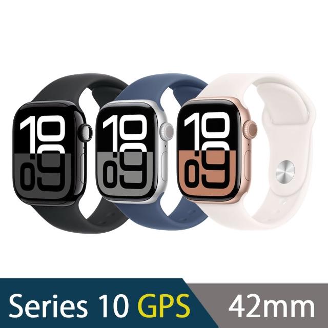 【Apple】Apple Watch S10 GPS 42mm(鋁金屬錶殼搭配運動型錶帶)