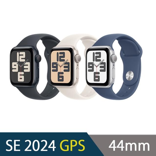 【Apple】Apple Watch SE 2024 GPS 44mm(鋁金屬錶殼搭配運動型錶帶)