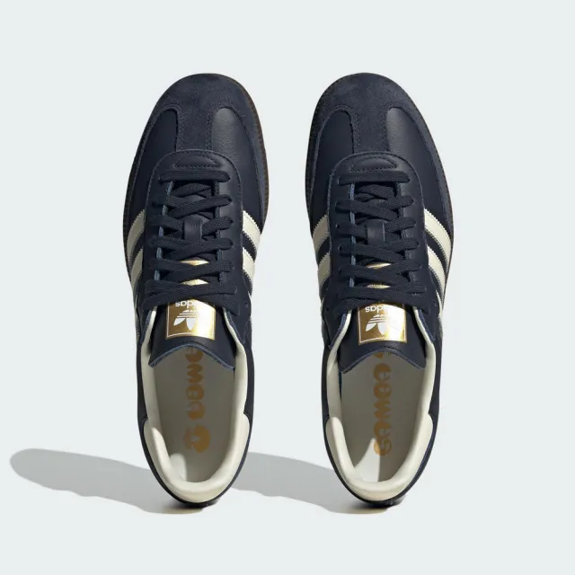 【adidas 愛迪達】休閒鞋 男鞋 運動鞋 三葉草 SAMBA OG 深藍奶油白 ID2056