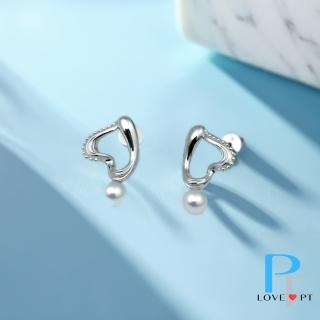 【love pt】無盡的愛珍珠 白金耳環 母親節禮物(PT950 鉑金耳環 WEF002)