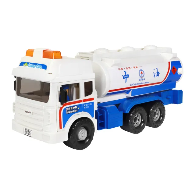 【KIDMATE】台灣好車隊-台灣中油大型油罐車(中油授權 大型油罐車玩具 磨輪車 聲光玩具 中文語音)