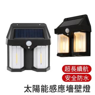 【LUYOO】太陽能鎢絲人體感應壁燈 戶外庭院照明燈(LED燈 太陽能燈 庭院燈)