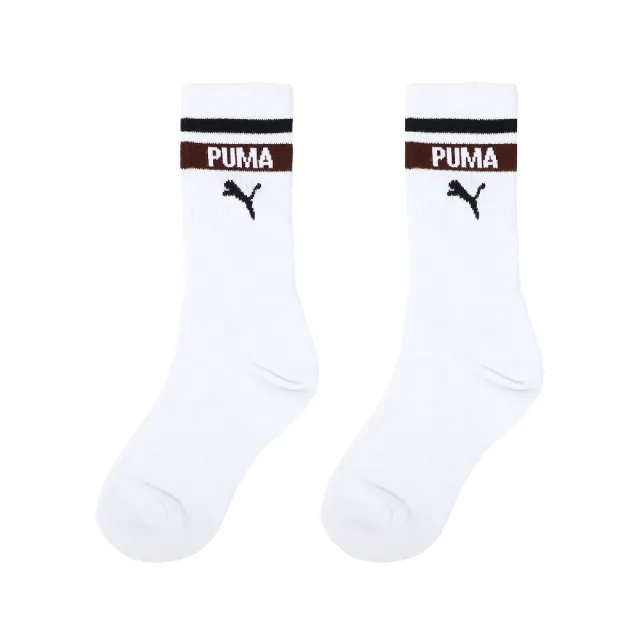 【PUMA】長襪 Fashion Crew Socks 白 黑 棕 中筒襪 休閒襪 襪子(BB1444-04)