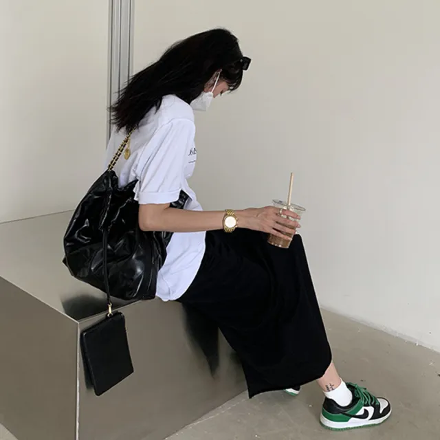 【KT DADA】子母包 軟皮包包 大容量 包包 腋下包 手提包 托特包 鏈條包 精品品質 包包女