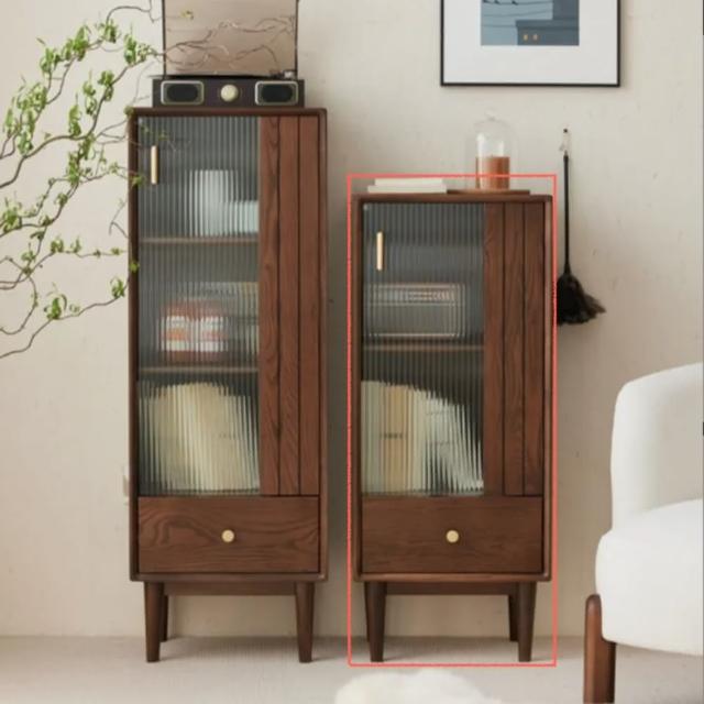 【橙家居·家具】/預購/澹雅系列胡桃色電視邊櫃低款 ZY-H7101(預購品 一門一抽 電視置物櫃 收納 客廳收納)