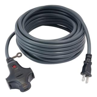 【TRENY】2.0mm 雙絕緣動力過載延長軟線-15米 灰色(動力線)