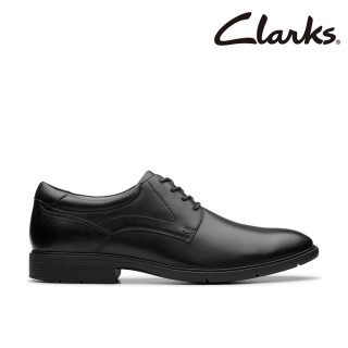 【Clarks】男鞋 Eldredge Plain 易彎折真皮素面紳士鞋 皮鞋(CLM80261D)