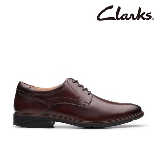【Clarks】男鞋 Eldredge Plain 易彎折真皮素面紳士鞋 皮鞋(CLM80263D)