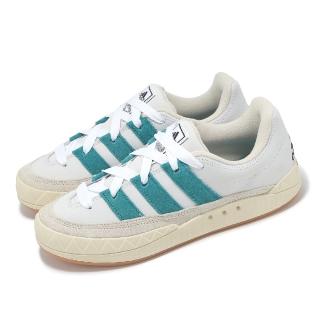 【adidas 愛迪達】休閒鞋 Adimatic 男鞋 女鞋 米白 綠 復古 麂皮 三葉草 愛迪達(ID3935)