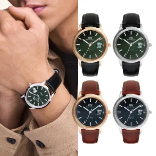 【Daniel Wellington】Iconic Automatic 40mm 皮革機械錶(多色多款選擇)