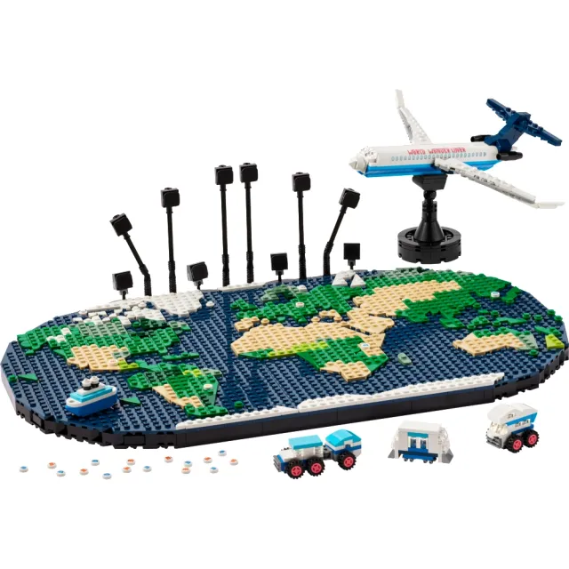 【LEGO 樂高】Family 41838 旅行時光(世界地圖 相片夾 禮物 居家擺設)