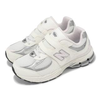 【NEW BALANCE】休閒鞋 2002R 中童 寬楦 海鹽 粉紅花岡巖 小朋友 魔鬼氈 千禧跑鞋 NB(PV2002PN-W)
