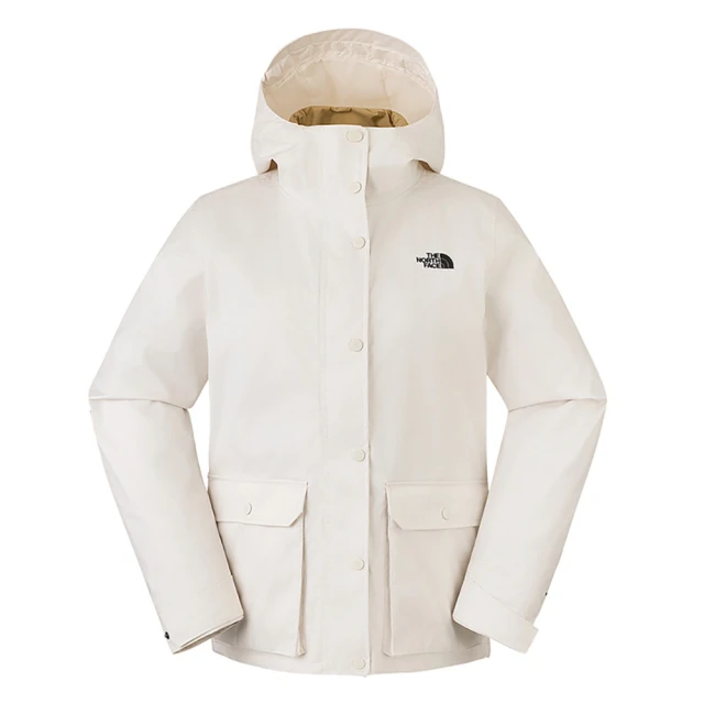 The North Face TNF 連帽羽絨內裡三合一外套 W TRAVEL TRICLIMATE JACKET - AP 女 白(NF0A88RWROR)