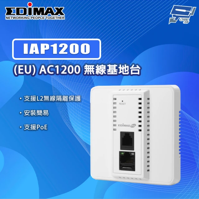 CHANG YUN 昌運 EDIMAX 訊舟 IAP1200 AC1200雙頻入牆式無線基地台EU