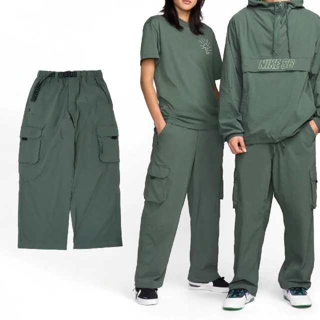 NIKE 耐吉 長褲 SB Kearny Cargo Skate Pants 男款 綠 速乾 寬鬆 工裝褲 褲子(FV7348-338)