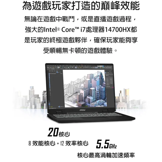 Office 2021★【MSI】16吋i7 RTX1000-6G 創作者筆電(CreatorPro M16 HX/i7-14700HX/32G/1TB SSD/W11/C14VIG