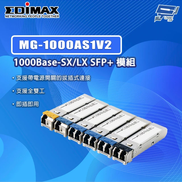 CHANG YUN 昌運 EDIMAX 訊舟 MG-1000AS1V2 1000Base-T SX LX SFP 光纖模組