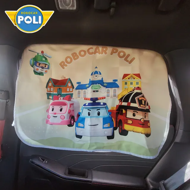 【NUNUKIDS】Robocar Poli 波力 救援小英雄 車用遮陽簾 後窗單入組(7款任選)