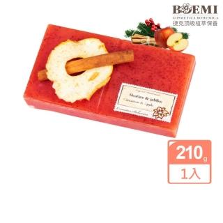 【BOEMI】天使之戀香氛沐浴-花沁漫舞香蘋肉桂植萃皂210g(來自捷克頂級植萃保養潤膚手工香皂禮盒)