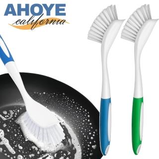【AHOYE】長柄洗鍋刷 2入(清潔刷 鍋刷 萬用刷 刷子 洗碗刷 洗盤刷)