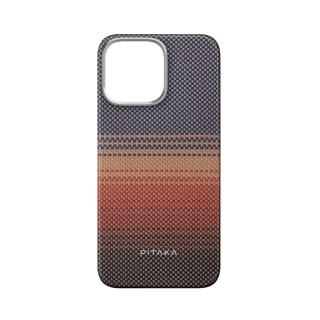 【PITAKA】iPhone16 Plus 航太纖維磁吸手機殼 日落月升(13g 全球最薄 MagSafe)