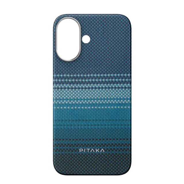 【PITAKA】iPhone16 Plus 航太纖維磁吸手機殼 日落月升(13g 全球最薄 MagSafe)