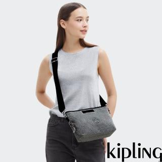 【KIPLING官方旗艦館】銀灰色肩背手提托特包-STEVIE