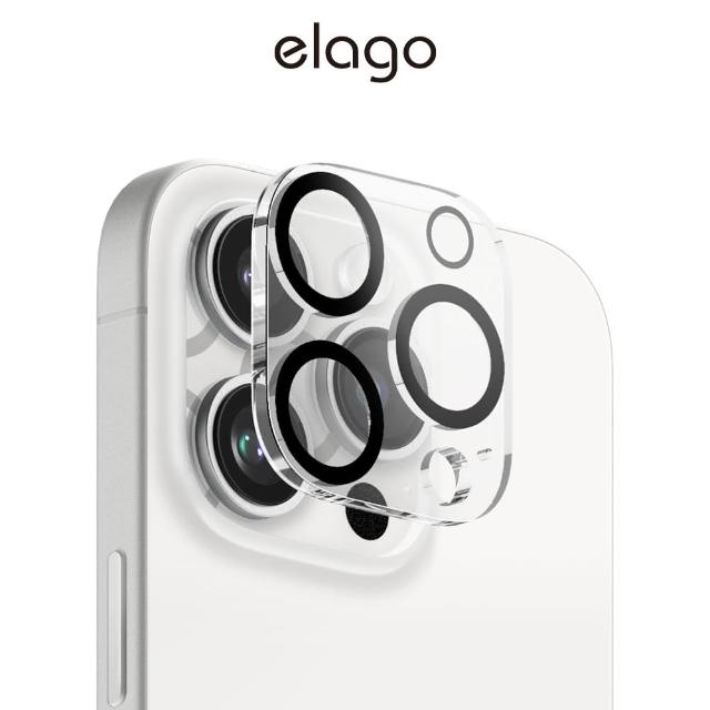 【Elago】iPhone 16/Plus/Pro/Pro Max 9H鋼化玻璃全包覆鏡頭保護貼