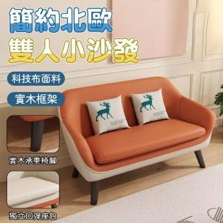 【檸檬家居】簡約雙人沙發 公寓出租房沙發(科技佈沙發 休息區接待沙發 免拆洗)