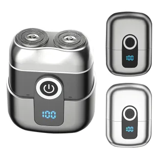 【The Rare】雙環磁吸電動剃鬚刀(電鬍刀/刮鬍刀/乾溼兩用/USB充電/隨身便攜)