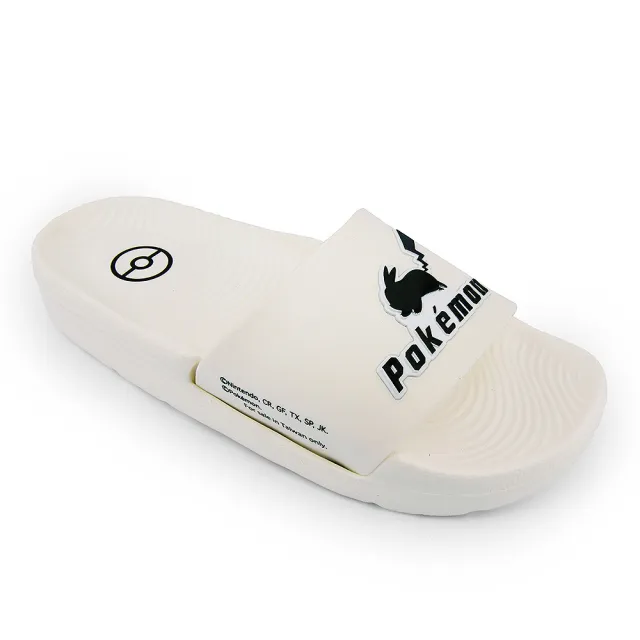 【童鞋城堡】童鞋 中大童 輕量拖鞋 寶可夢(PA1943-白/黑)