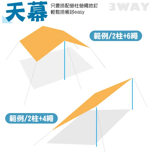【DIBOTE迪伯特】三用斗篷登山雨衣/戶外防水外帳/帳篷底布地墊(campleader)