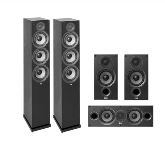 【ELAC】DF62落地式喇叭+DC52中置喇叭+DB52環繞喇叭(5.0聲道家庭劇院組合)