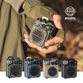 【MUZEN】Wild Mini 戶外越野防水藍芽喇叭(露營 IPX5防水 迷彩 LED手電筒 全金屬 新年 募資推薦)