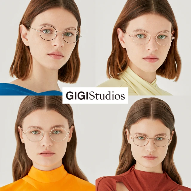 GIGI Studios 層次雙圈設計橢圓框光學眼鏡(GOLDIE)