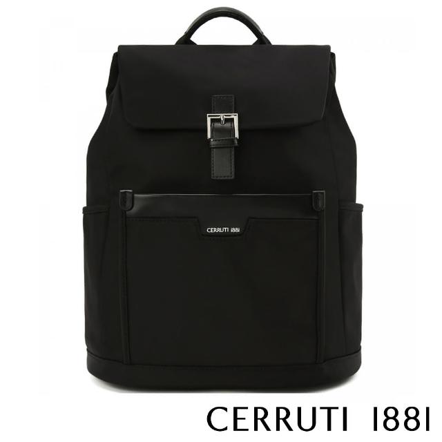 【Cerruti 1881】限量2折 義大利頂級後背包 全新專櫃展示品(黑色 CEZA06647N)