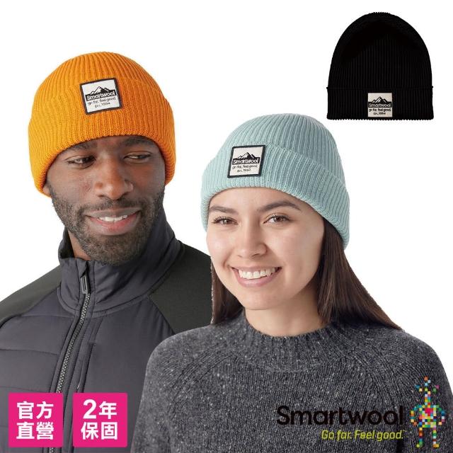 【SmartWool官方直營】Logo 毛帽 黑 柑橘橙 北極綠(美麗諾羊毛 抗臭 耐用)